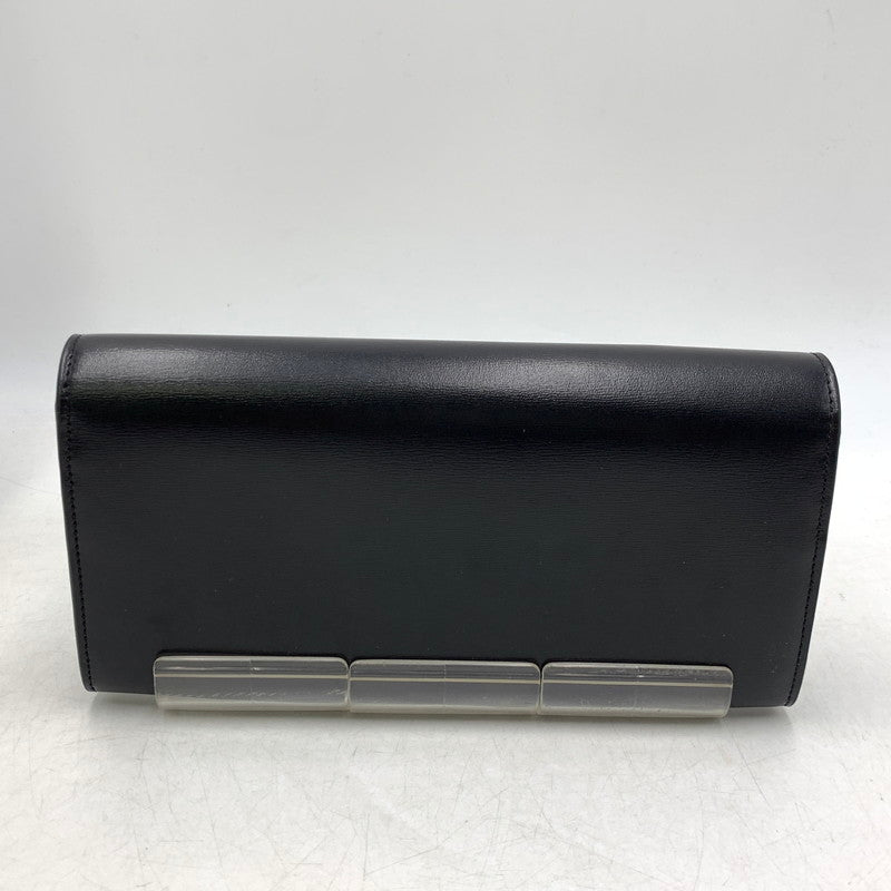【中古美品】【メンズ/レディース】 CELINE セリーヌ ラージウォレット トリオンフ シャイニーカーフスキン 長財布 サイフ 181-251004-ay-05-izu カラー：ブラック 万代Net店