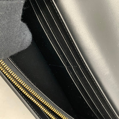 【中古美品】【メンズ/レディース】 CELINE セリーヌ ラージウォレット トリオンフ シャイニーカーフスキン 長財布 サイフ 181-251004-ay-05-izu カラー：ブラック 万代Net店