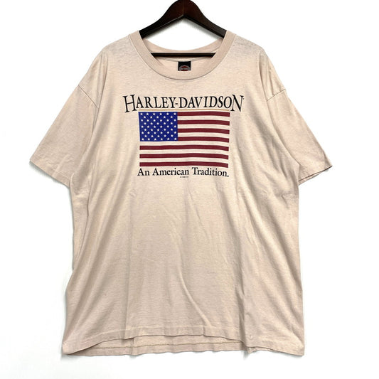 【中古品】【メンズ】 HARLEY DAVIDSON ハーレーダビッドソン c1996 WISCONSIN SS TEE ショートスリーブ Tシャツ USA製 両シングル 半袖 トップス 146-260607-as-29-izu サイズ：XL カラー：ピンク系 万代Net店