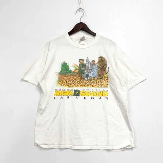 【中古品】【メンズ】 MGM GRAND グランド USA製 c1993 90S WIZARD OF OZ ウィザード オブ オズ SS TEE ショートスリーブ Ｔシャツ トップス 半袖 146-251004-ya-13-izu サイズ：L カラー：白 万代Net店