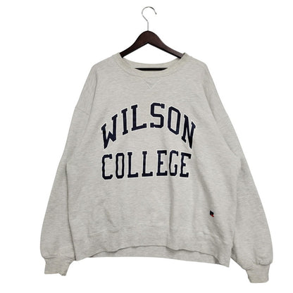 【現状渡し品】【メンズ】 RUSSELL ATHLETIC ラッセルアスレティック WILSON COLLEGE CREWNECK SWEATSHIRT クルーネック スウェットシャツ USA製 トレーナー 長袖 トップス 146-251007-as-05-izu サイズ：XL カラー：グレー 万代Net店