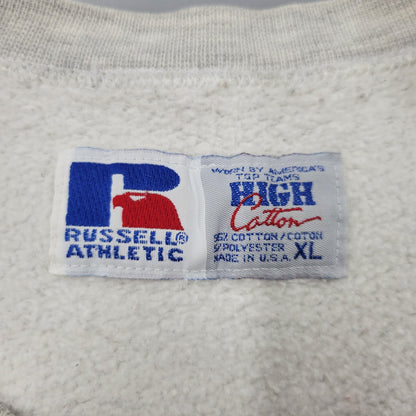 【現状渡し品】【メンズ】 RUSSELL ATHLETIC ラッセルアスレティック WILSON COLLEGE CREWNECK SWEATSHIRT クルーネック スウェットシャツ USA製 トレーナー 長袖 トップス 146-251007-as-05-izu サイズ：XL カラー：グレー 万代Net店