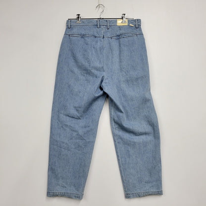【中古品】【メンズ】 FARAH ファーラー FR0302-M4002 2 TUCK WIDE TAPERED PANTS ツータック ワイド テーパード パンツ ボトムス ズボン 152-260110-cs-02-izu サイズ：34×30 カラー：ライトインディゴ 万代Net店