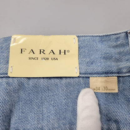 【中古品】【メンズ】 FARAH ファーラー FR0302-M4002 2 TUCK WIDE TAPERED PANTS ツータック ワイド テーパード パンツ ボトムス ズボン 152-260110-cs-02-izu サイズ：34×30 カラー：ライトインディゴ 万代Net店