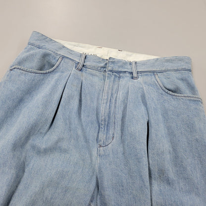 【中古品】【メンズ】 FARAH ファーラー FR0302-M4002 2 TUCK WIDE TAPERED PANTS ツータック ワイド テーパード パンツ ボトムス ズボン 152-260110-cs-02-izu サイズ：34×30 カラー：ライトインディゴ 万代Net店