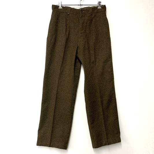 【中古品】【メンズ】 FRENCH ARMY フレンチ アーミー 50S-60S 50-60年代 MILITARY TUCK WOOL PANTS ミリタリー タック ウール パンツ ボトムス ズボン 157-251005-cs-01-izu サイズ：不明 カラー：オリーブ 万代Net店