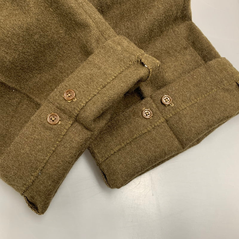 【中古品】【メンズ】 FRENCH ARMY フレンチ アーミー 50S-60S 50-60年代 MILITARY TUCK WOOL PANTS ミリタリー タック ウール パンツ ボトムス ズボン 157-251005-cs-01-izu サイズ：不明 カラー：オリーブ 万代Net店