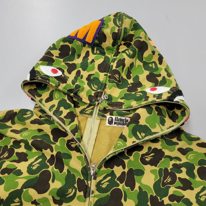 【中古品】【メンズ】 A BATHING APE アベイシングエイプ ABC CAMO SEPARATE SHARK FULL ZIP HOODIE 001ZPK701011F カモ セパレート シャーク フルジップ フーディー パーカー 長袖 トップス 142-251004-as-12-izu サイズ：2XL カラー：マルチカラー 万代Net店