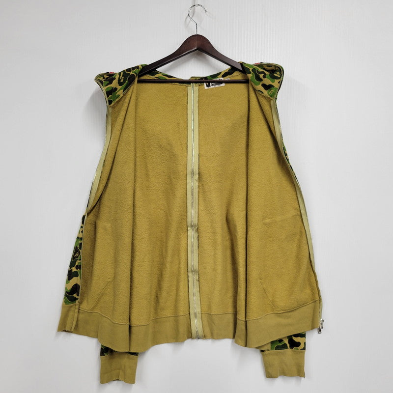 【中古品】【メンズ】 A BATHING APE アベイシングエイプ ABC CAMO SEPARATE SHARK FULL ZIP HOODIE 001ZPK701011F カモ セパレート シャーク フルジップ フーディー パーカー 長袖 トップス 142-251004-as-12-izu サイズ：2XL カラー：マルチカラー 万代Net店