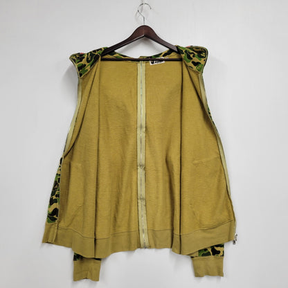 【中古品】【メンズ】 A BATHING APE アベイシングエイプ ABC CAMO SEPARATE SHARK FULL ZIP HOODIE 001ZPK701011F カモ セパレート シャーク フルジップ フーディー パーカー 長袖 トップス 142-251004-as-12-izu サイズ：2XL カラー：マルチカラー 万代Net店