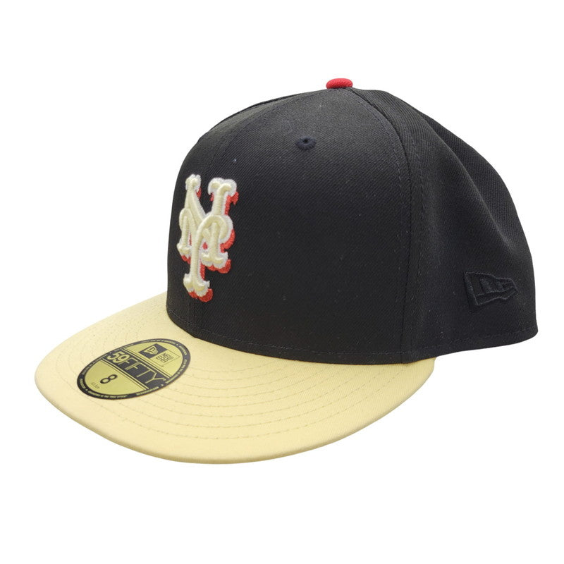 【中古品】【メンズ/レディース】 NEW ERA ニューエラ 59FIFTY NEW YORK METS 60ANNIVERSARY BB CAP ニューヨーク メッツ ベースボールキャップ 帽子 185-251028-as-35-izu サイズ：8（63.5cm） カラー：ブラック×イエロー 万代Net店
