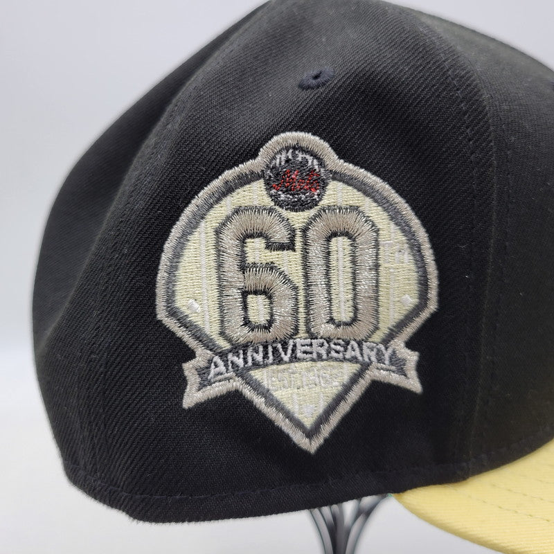 【中古品】【メンズ/レディース】 NEW ERA ニューエラ 59FIFTY NEW YORK METS 60ANNIVERSARY BB CAP ニューヨーク メッツ ベースボールキャップ 帽子 185-251028-as-35-izu サイズ：8（63.5cm） カラー：ブラック×イエロー 万代Net店
