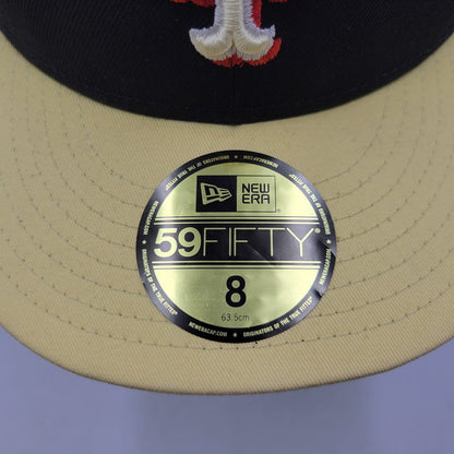 【中古品】【メンズ/レディース】 NEW ERA ニューエラ 59FIFTY NEW YORK METS 60ANNIVERSARY BB CAP ニューヨーク メッツ ベースボールキャップ 帽子 185-251028-as-35-izu サイズ：8（63.5cm） カラー：ブラック×イエロー 万代Net店