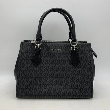 【中古品】【レディース】 35F5S6AS2B MK SIGNATURE エムケー シグネチャー MARILYN SATCHEL MEDIUM 2WAY HAND BAG マリリン サッチェル　ミディアム ツーウェイ ハンドバッグ カバン 鞄 188-251005-cs-09-izu カラー：ブラック×ダークグレー 万代Net店