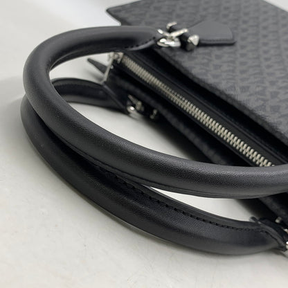 【中古品】【レディース】 35F5S6AS2B MK SIGNATURE エムケー シグネチャー MARILYN SATCHEL MEDIUM 2WAY HAND BAG マリリン サッチェル　ミディアム ツーウェイ ハンドバッグ カバン 鞄 188-251005-cs-09-izu カラー：ブラック×ダークグレー 万代Net店