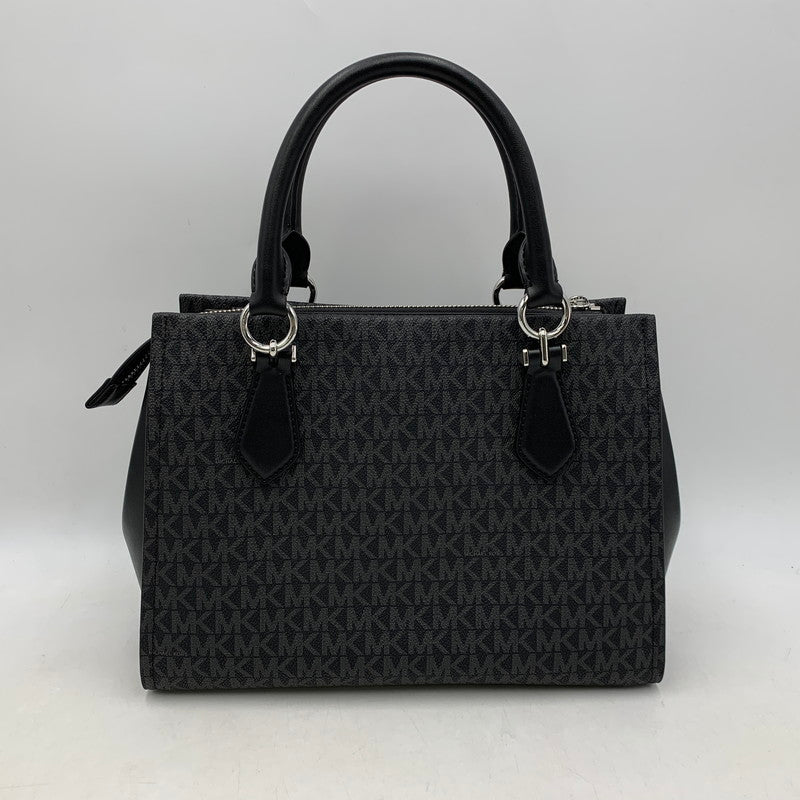 【中古品】【レディース】 35F5S6AS2B MK SIGNATURE エムケー シグネチャー MARILYN SATCHEL MEDIUM 2WAY HAND BAG マリリン サッチェル　ミディアム ツーウェイ ハンドバッグ カバン 鞄 188-251005-cs-09-izu カラー：ブラック×ダークグレー 万代Net店