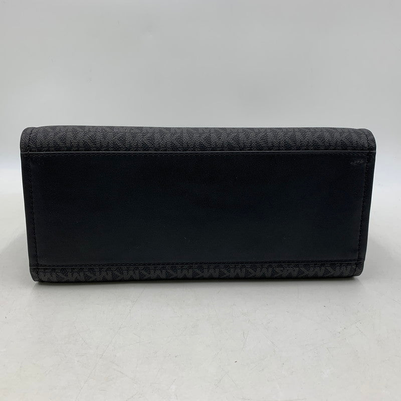 【中古品】【レディース】 35F5S6AS2B MK SIGNATURE エムケー シグネチャー MARILYN SATCHEL MEDIUM 2WAY HAND BAG マリリン サッチェル　ミディアム ツーウェイ ハンドバッグ カバン 鞄 188-251005-cs-09-izu カラー：ブラック×ダークグレー 万代Net店