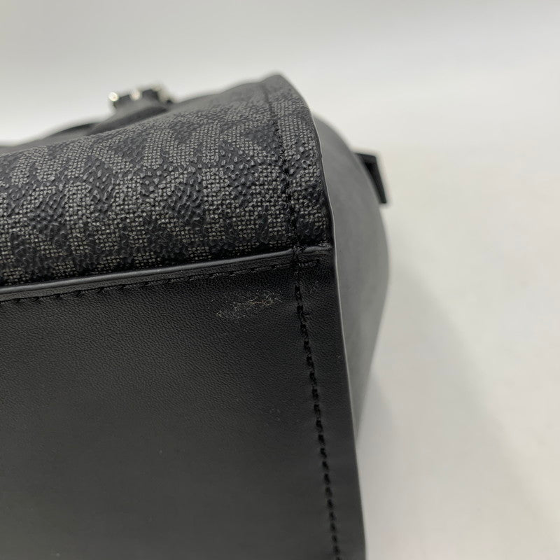 【中古品】【レディース】 35F5S6AS2B MK SIGNATURE エムケー シグネチャー MARILYN SATCHEL MEDIUM 2WAY HAND BAG マリリン サッチェル　ミディアム ツーウェイ ハンドバッグ カバン 鞄 188-251005-cs-09-izu カラー：ブラック×ダークグレー 万代Net店