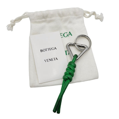 【中古品】【メンズ/レディース】 BOTTEGAVENETA ボッテガヴェネタ TRIANGLE KEY RING トライアングル キーリング 182-251005-as-10-izu カラー：シルバー×グリーン 万代Net店
