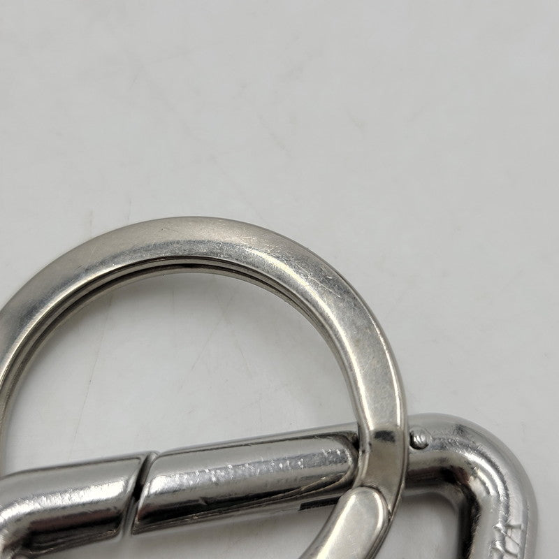 【中古品】【メンズ/レディース】 BOTTEGAVENETA ボッテガヴェネタ TRIANGLE KEY RING トライアングル キーリング 182-251005-as-10-izu カラー：シルバー×グリーン 万代Net店