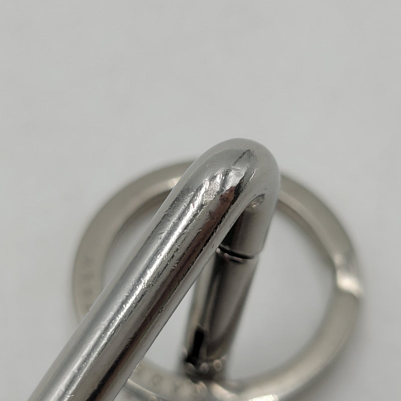 【中古品】【メンズ/レディース】 BOTTEGAVENETA ボッテガヴェネタ TRIANGLE KEY RING トライアングル キーリング 182-251005-as-10-izu カラー：シルバー×グリーン 万代Net店