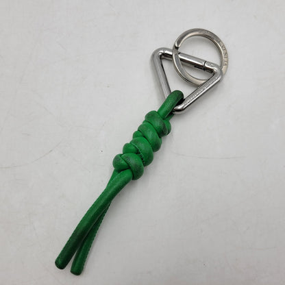 【中古品】【メンズ/レディース】 BOTTEGAVENETA ボッテガヴェネタ TRIANGLE KEY RING トライアングル キーリング 182-251005-as-10-izu カラー：シルバー×グリーン 万代Net店
