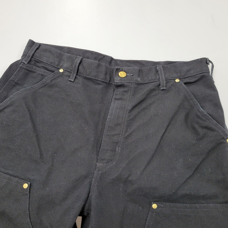 【中古品】【メンズ】 Carhartt カーハート FIRM DUCK DOUBLE FRONT UTILITY WORK PANT B01 BLK ワークパンツ USA製 ボトムス 157-251005-as-05-izu サイズ：34×30 カラー：ブラック 万代Net店