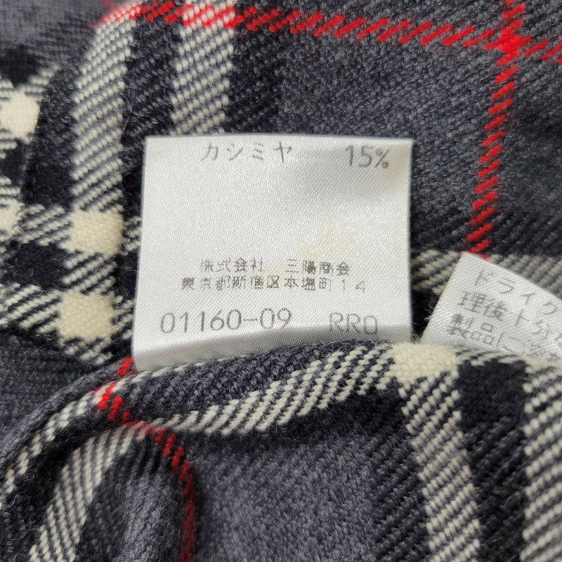 【中古品】【メンズ】 CASHMERE BLEND WOOL CHECK SHIRT FEA46-077 カシミヤ ブレンド ウール チェック シャツ 白タグ 長袖 トップス 141-251005-as-02-izu サイズ：42 カラー：グレー系 万代Net店