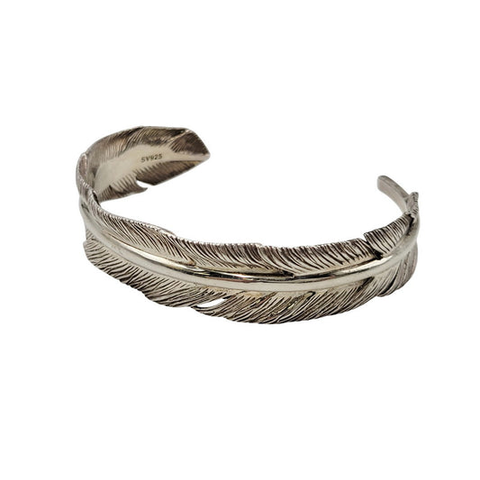 【中古品】【メンズ/レディース】 ED HARDY エドハーディ SILVER FEATHER BANGLE SV925 シルバー フェザー バングル アクセサリー 192-251005-as-09-izu カラー：シルバー 万代Net店