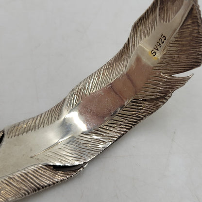 【中古品】【メンズ/レディース】 ED HARDY エドハーディ SILVER FEATHER BANGLE SV925 シルバー フェザー バングル アクセサリー 192-251005-as-09-izu カラー：シルバー 万代Net店
