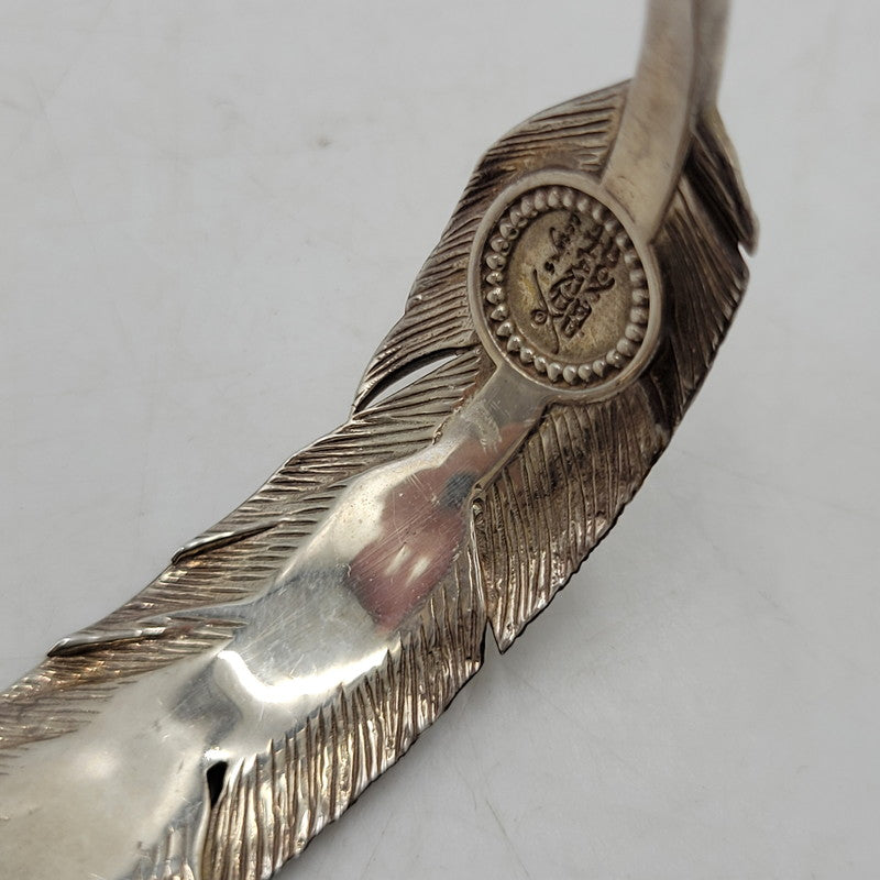 【中古品】【メンズ/レディース】 ED HARDY エドハーディ SILVER FEATHER BANGLE SV925 シルバー フェザー バングル アクセサリー 192-251005-as-09-izu カラー：シルバー 万代Net店