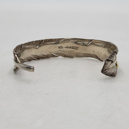 【中古品】【メンズ/レディース】 ED HARDY エドハーディ SILVER FEATHER BANGLE SV925 シルバー フェザー バングル アクセサリー 192-251005-as-09-izu カラー：シルバー 万代Net店