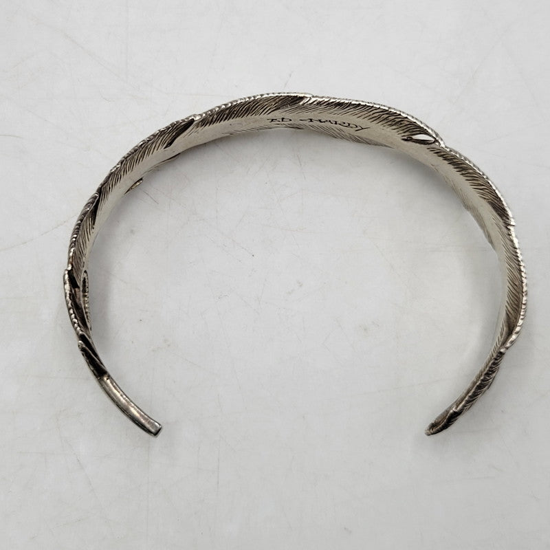 【中古品】【メンズ/レディース】 ED HARDY エドハーディ SILVER FEATHER BANGLE SV925 シルバー フェザー バングル アクセサリー 192-251005-as-09-izu カラー：シルバー 万代Net店