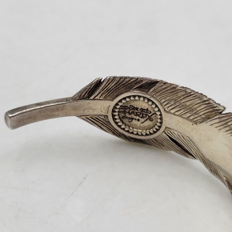 【中古品】【メンズ/レディース】 ED HARDY エドハーディ SILVER FEATHER BANGLE SV925 シルバー フェザー バングル アクセサリー 192-251005-as-09-izu カラー：シルバー 万代Net店