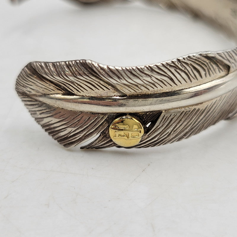【中古品】【メンズ/レディース】 ED HARDY エドハーディ SILVER FEATHER BANGLE SV925 シルバー フェザー バングル アクセサリー 192-251005-as-09-izu カラー：シルバー 万代Net店