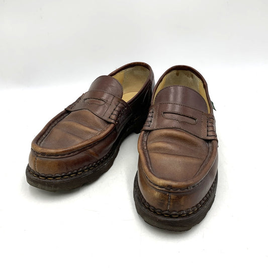 【中古品】【メンズ/レディース】 Paraboot パラブーツ 65610 フランス製 REIMS MARCHE COIN LOAFERS ランス マルシェ コインローファーズ 靴 シューズ 164-251006-ya-13-izu サイズ：7 カラー：BROWN 万代Net店