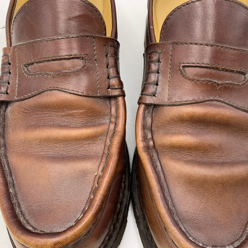【中古品】【メンズ/レディース】 Paraboot パラブーツ 65610 フランス製 REIMS MARCHE COIN LOAFERS ランス マルシェ コインローファーズ 靴 シューズ 164-251006-ya-13-izu サイズ：7 カラー：BROWN 万代Net店
