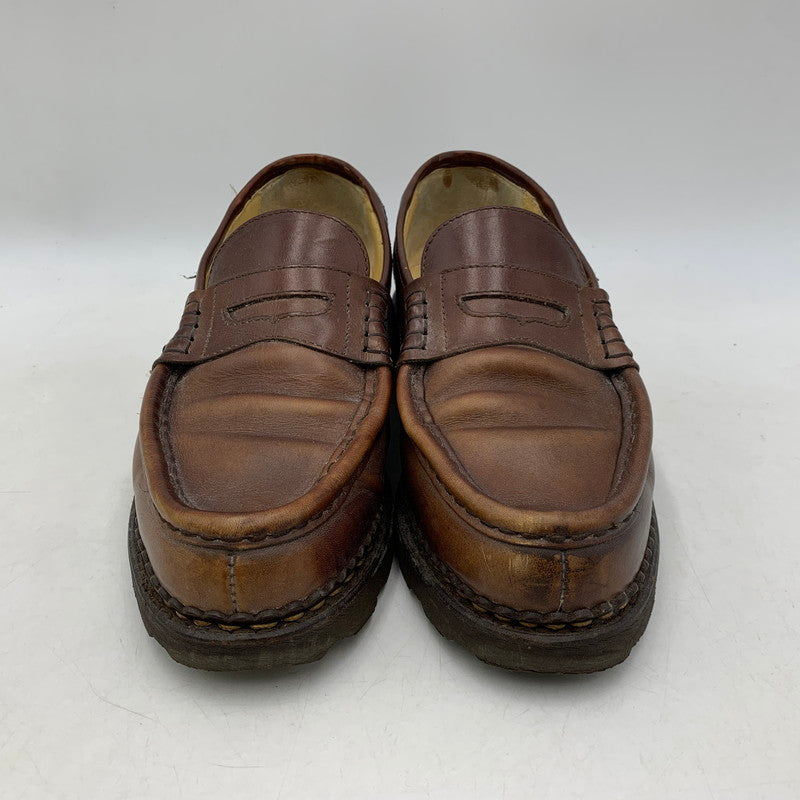 【中古品】【メンズ/レディース】 Paraboot パラブーツ 65610 フランス製 REIMS MARCHE COIN LOAFERS ランス マルシェ コインローファーズ 靴 シューズ 164-251006-ya-13-izu サイズ：7 カラー：BROWN 万代Net店