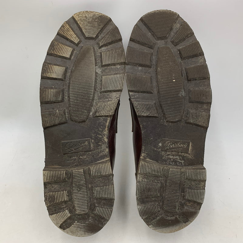 【中古品】【メンズ/レディース】 Paraboot パラブーツ 65610 フランス製 REIMS MARCHE COIN LOAFERS ランス マルシェ コインローファーズ 靴 シューズ 164-251006-ya-13-izu サイズ：7 カラー：BROWN 万代Net店
