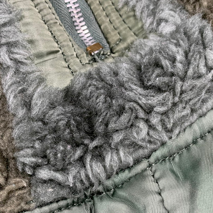 【中古品】【メンズ】 ALPHA INDUSTRIES アルファ インダストリーズ 1615-573-8335 USA製 IDEAL アイディール ジッパー 初期タグ 80S N-2B FLIGHT JACKET フライト ジャケット アウター 145-251006-ya-07-izu サイズ：L カラー：カーキ 万代Net店