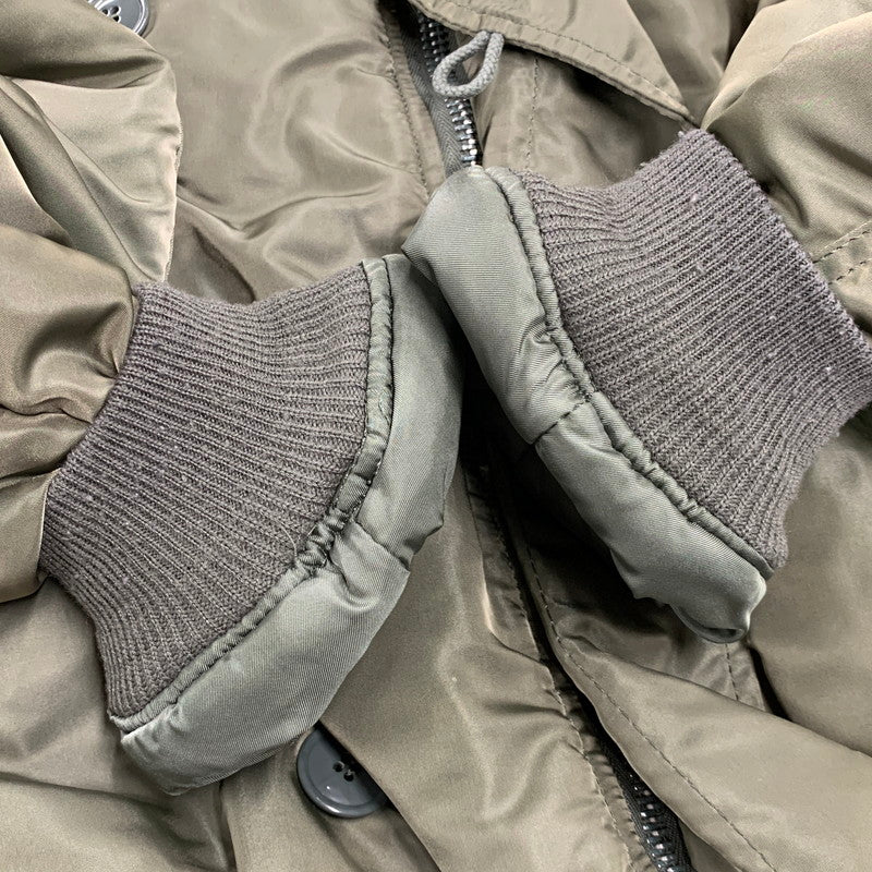 【中古品】【メンズ】 ALPHA INDUSTRIES アルファ インダストリーズ 1615-573-8335 USA製 IDEAL アイディール ジッパー 初期タグ 80S N-2B FLIGHT JACKET フライト ジャケット アウター 145-251006-ya-07-izu サイズ：L カラー：カーキ 万代Net店