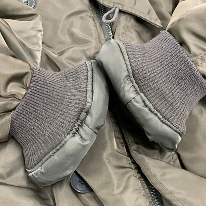 【中古品】【メンズ】 ALPHA INDUSTRIES アルファ インダストリーズ 1615-573-8335 USA製 IDEAL アイディール ジッパー 初期タグ 80S N-2B FLIGHT JACKET フライト ジャケット アウター 145-251006-ya-07-izu サイズ：L カラー：カーキ 万代Net店