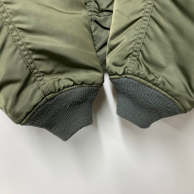 【中古品】【メンズ】 ALPHA INDUSTRIES アルファ インダストリーズ 1615-573-8335 USA製 IDEAL アイディール ジッパー 初期タグ 80S N-2B FLIGHT JACKET フライト ジャケット アウター 145-251006-ya-07-izu サイズ：L カラー：カーキ 万代Net店