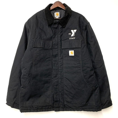 【中古品】【メンズ】 Carhartt カーハート C003 BLK USA製 2012年製 TRADITIONAL QUILT-LINED DUCK WORK COAT トラディショナル キルトラインド ダック ワークコート アウター 146-251006-ya-09-izu サイズ：L-R カラー：BLACK 万代Net店
