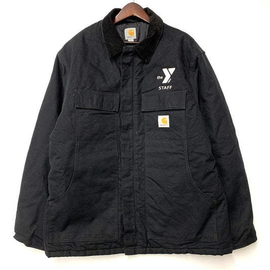 【中古品】【メンズ】 Carhartt カーハート C003 BLK USA製 2012年製 TRADITIONAL QUILT-LINED DUCK WORK COAT トラディショナル キルトラインド ダック ワークコート アウター 146-251006-ya-09-izu サイズ：L-R カラー：BLACK 万代Net店