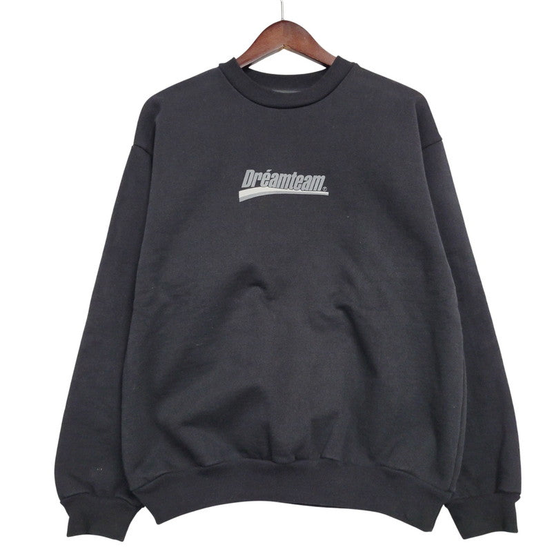 【中古品】【メンズ】 DREAMTEAM ドリームチーム DT UNDER LINE LOGO ディーティー アンダー ライン ロゴ CREWNECK SWEATSHIRT クルーネック スウェットシャツ トップス 長袖 142-260203-cs-10-izu サイズ：M カラー：ブラック 万代Net店