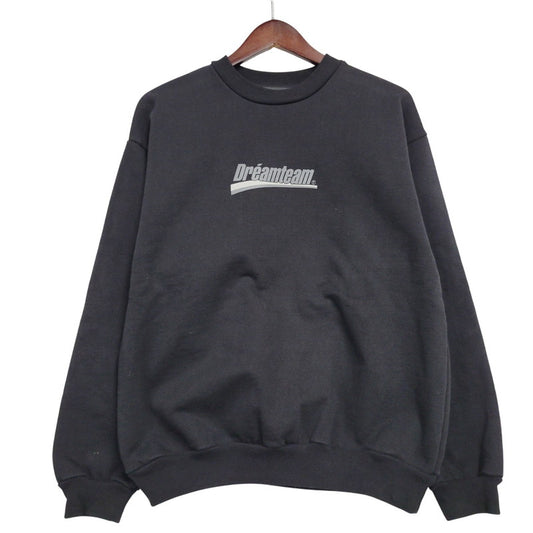 【中古品】【メンズ】 DREAMTEAM ドリームチーム DT UNDER LINE LOGO ディーティー アンダー ライン ロゴ CREWNECK SWEATSHIRT クルーネック スウェットシャツ トップス 長袖 142-260203-cs-10-izu サイズ：M カラー：ブラック 万代Net店