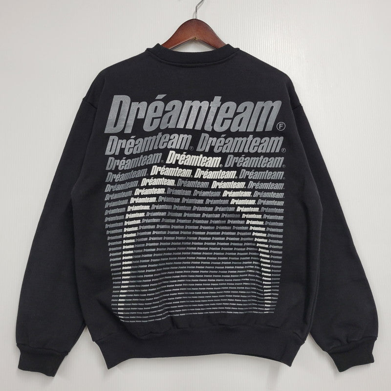 【中古品】【メンズ】 DREAMTEAM ドリームチーム DT UNDER LINE LOGO ディーティー アンダー ライン ロゴ CREWNECK SWEATSHIRT クルーネック スウェットシャツ トップス 長袖 142-260203-cs-10-izu サイズ：M カラー：ブラック 万代Net店