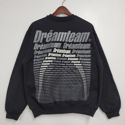 【中古品】【メンズ】 DREAMTEAM ドリームチーム DT UNDER LINE LOGO ディーティー アンダー ライン ロゴ CREWNECK SWEATSHIRT クルーネック スウェットシャツ トップス 長袖 142-260203-cs-10-izu サイズ：M カラー：ブラック 万代Net店