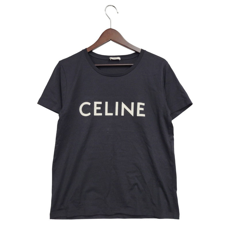【中古品】【レディース】 CELINE セリーヌ 2X314916G CLASSIC LOGO PRINT クラシック ロゴ プリント SS TEE ショートスリーブ Ｔシャツ トップス 半袖 168-251007-ya-14-izu サイズ：M カラー：BLACK 万代Net店